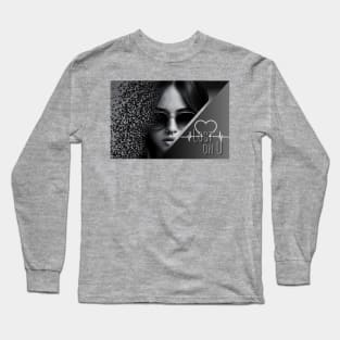 Lost on U Sad girl Black and Grey 2 Long Sleeve T-Shirt